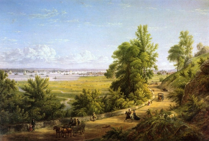 William Rickarby Miller: Bay of New York, 1860.